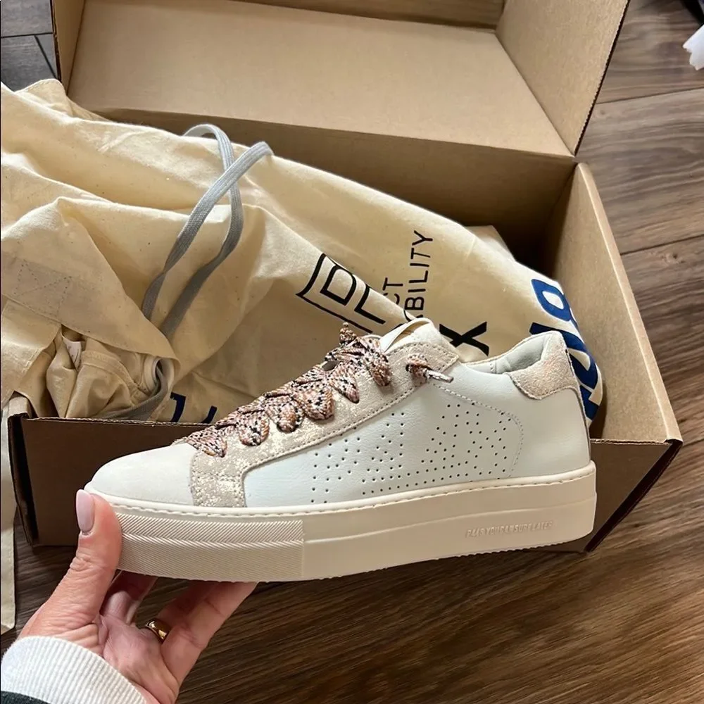 P448 - Thea Platform Sneaker - White Cloud